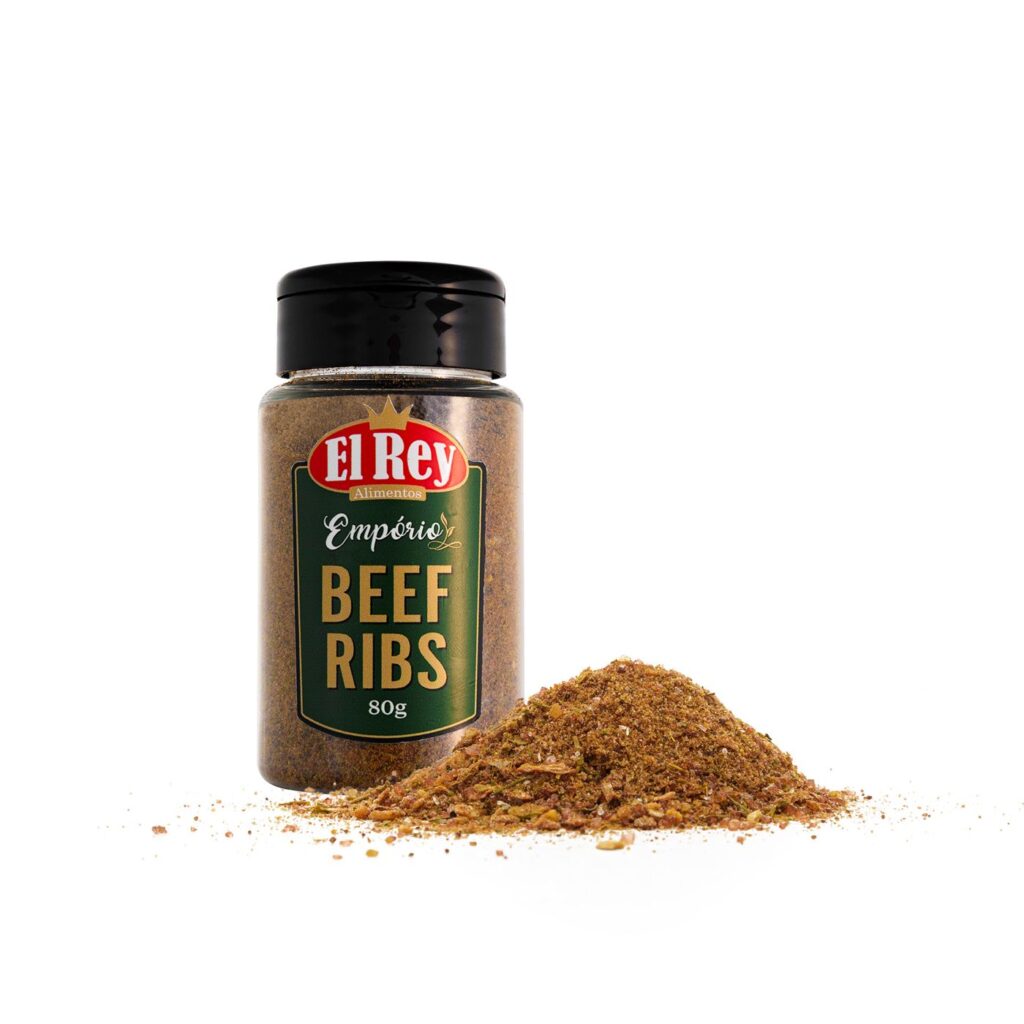 Tempero El Rey Beef Ribs em fundo branco